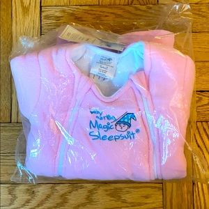 Baby Merlin Magic Sleepsuit pink fleece (3-6 mos)
